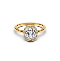 Pandora Oval Sparkling Halo 14K Gold-Plated Ring