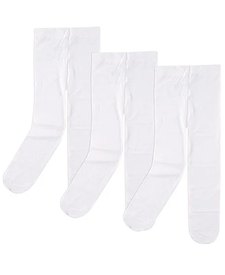 Luvable Friends Baby Girls Nylon Tights, White, 0-9 Months