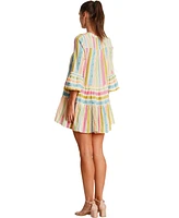 La Moda Clothing Women's Calypso Striped Kaftan