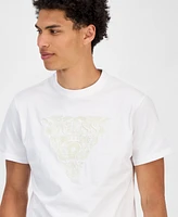 Guess Men's Embroidered Floral Logo Graphic T-Shirt