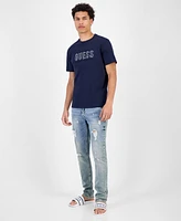 Guess Men's Short Sleeve Embossed Logo Crewneck T-Shirt