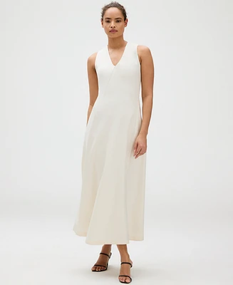 Calvin Klein Women's V-Neck Sleveless Maxi Dress