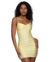 Alex & Sophia Juniors' Sweetheart Corset-Waist Mini Dress