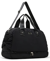 Madden Girl Bow Detail Zip Bottom Weekender Duffle Bag