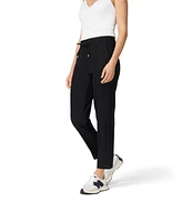 Cable & Gauge Women's Drawstring Elastic Waist Cropped Pant
