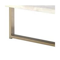43" X 26" X 18" Chrome And White Metal Tube Coffee Table