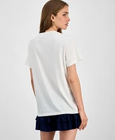 Grayson Threads, The Label Juniors' Karma Club Bow Graphic T-Shirt