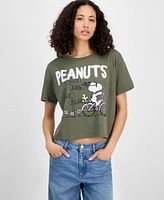 Grayon Threads, The Label Juniors' Snoopy Bike T-Shirt