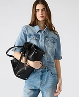 Steve Madden Women's Blu Elbow-Sleeve Denim Trucker Jacket