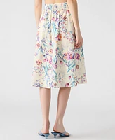 Steve Madden Women's Carlynn Printed Cotton Eyelet Midi Skirt