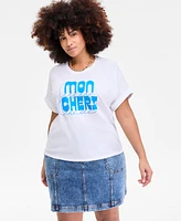 On 34th Trendy Plus Mon Cheri Graphic T-Shirt, Exclusively at Macy's