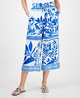 I.n.c. International Concepts Petite Printed High-Rise Cropped Pants, Exclusively at Macy's