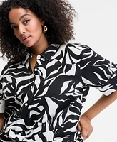 I.n.c. International Concepts Plus Twist-Hem Blouse, Exclusively at Macy's