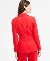 Bar Iii Women's Crepe One-Button Blazer, Exclusively at Macy's