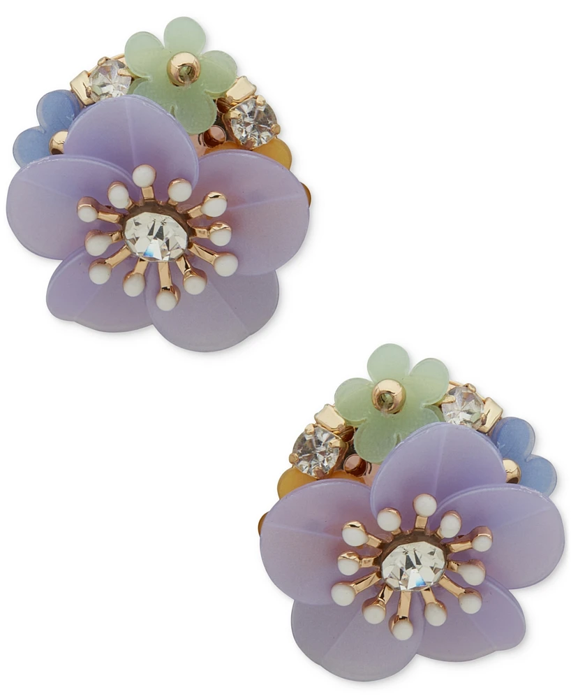 lonna & lilly Gold-Tone Floral Cluster Stud Earrings
