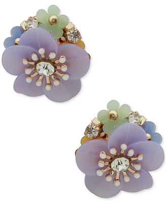 lonna & lilly Gold-Tone Floral Cluster Stud Earrings