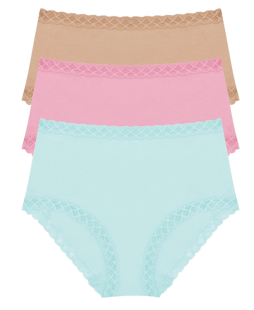 Natori Women's Bliss Cotton Full Brief 3 Pack