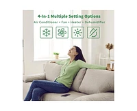 8500 Btu (Doe) Portable Air Conditioner Cools in White, 400 sq. ft