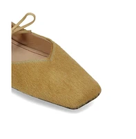 Sway Soft Beige Leather Ballet Flats