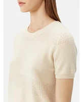 Gobi Cashmere Women's Short-sleeved Cashmere Crewneck Top