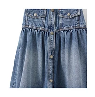Cotton On Girls Little/Big Cherie Denim Midi Skirt
