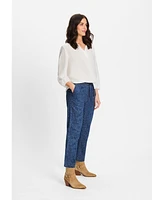 Olsen Women's Lisa Fit Paisley Denim Pant