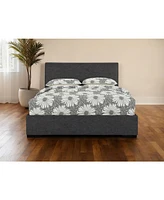 Polyester Blend Upholstered Bed Frame – Sturdy Manufactured Wood Design