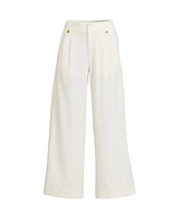 Lands' End Women's Soft Polish High Rise Wide Leg Crop Pants