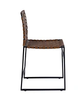 Comfortable Faux Leather Side Chair with Cushioned Seat and Backrest