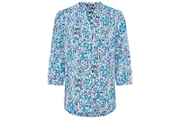 Olsen Women's Ikat Print Tunic Shirt