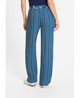 Olsen Women's Anna Fit Ikat Print Pull-On Pant