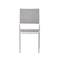 Modern Aluminum Armchair Set of Two for Patio or Dining Area