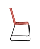 Set of Two Metal Dining Chairs – Modern Outdoor Seating for Patio & Garden