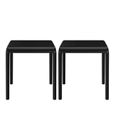 Plastic Modern Outdoor Patio Accent Side Tables (Set of 2)