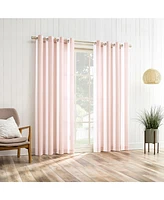 Reagan Cabana Stripe Semi-Sheer Grommet Curtain Panel