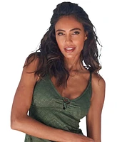 Lascana Women's Crochet Underwire Tankini Swimsuit Top