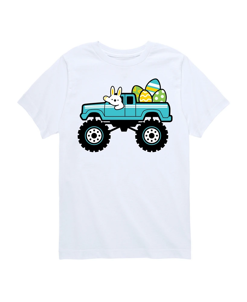 Hybrid Big Boys Easter Bunny Monster Truck Graphic T-Shirt