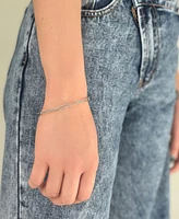 Adornia Tarnish Resistant Silver Chunky Paper Clip Chain Bracelet