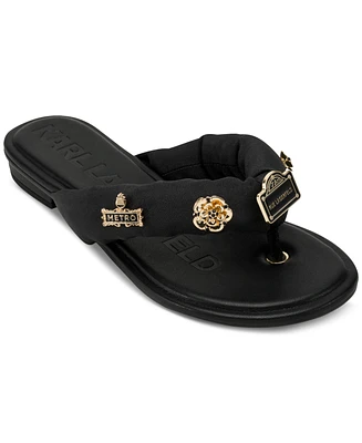 Karl Lagerfeld Paris Women's Ceejay Rue Embellished Sandals