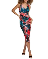 Siena Women's Printed Scuba-Crepe Bodycon Midi Dress