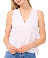 1.state Women's Aurora Cotton Sleeveless V-Neck Top