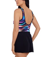Shape Solver Sport by Mimi Flamingo Women's Binded Runaround One Piece Swimsuit