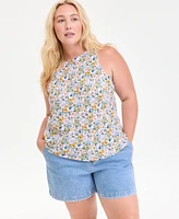On 34th Trendy Plus Floral-Print Tank Top, Exclusively at Macy's