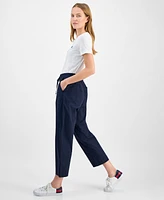 Tommy Hilfiger Women's Cotton Tie-Front Ankle Pants