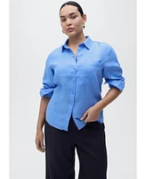 Mango Women's Pocket Linen Shirt