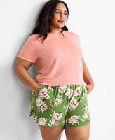 State of Day Women's Relaxed-Fit Short-Sleeve Tee, Exclusively at Macy's