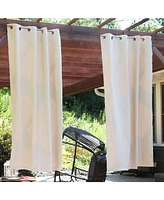x -Inch Indoor/Outdoor Room-Darkening Curtain Panel with Grommet Top - Includes Tieback