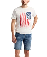 Men's Tusaf Short Sleeve American Flag Graphic Crewneck T-Shirt