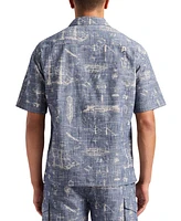 Men's Sonix Relaxed-Fit Nautical-Print Button-Down Camp Shirt