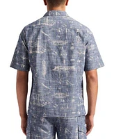 Mens Nautical Graphic Shirt Cargo Short